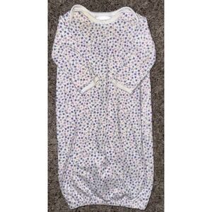 Baby Girl Clothes Vintage Carter's Newborn Purple White Flowers‎ Sleep Gown